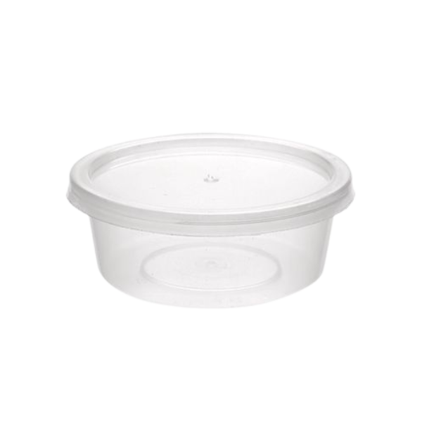 8oz Clear Deli Pot & Lid x 250