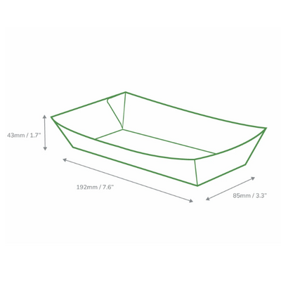 Kraft Takeaway Medium Food Tray Compostable (Case Of 500)