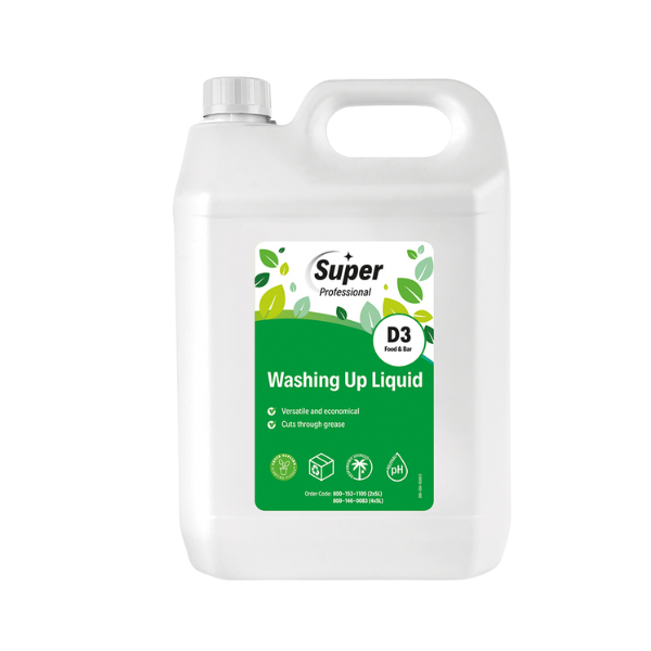 D3 Green Detergent Washing up Liquid (5L)