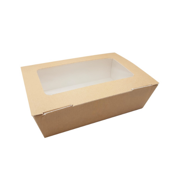 Large Food to Go Takeaway Taste Boxes - With Window Recyclable x 120