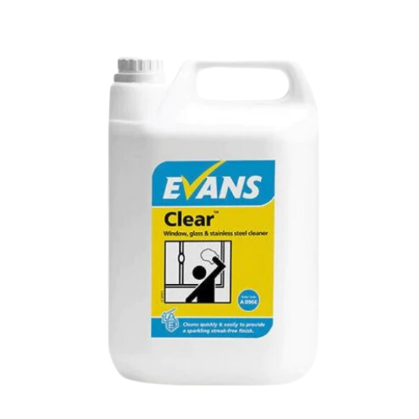 Clear™ Window, Glass and Stainless Steel Cleaner - 5ltr