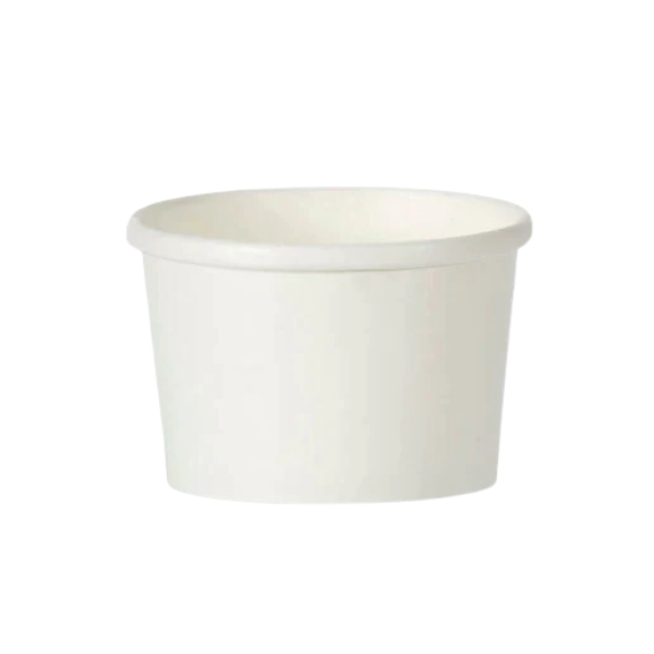 12oz Heavy Duty White Soup Food Container Recyclable x 500