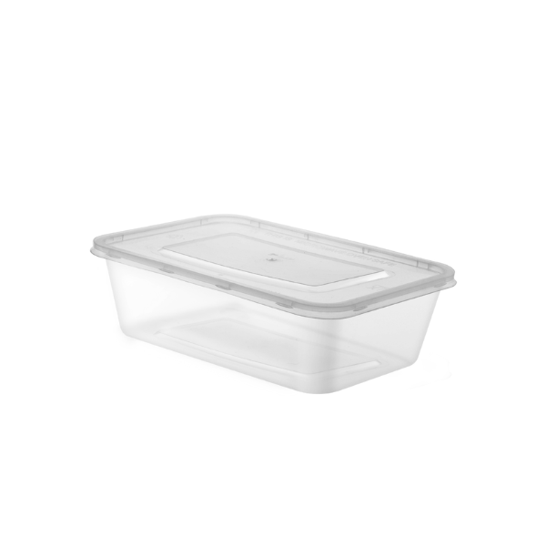 500cc Microwaveable Plastic Container with Lids x 250