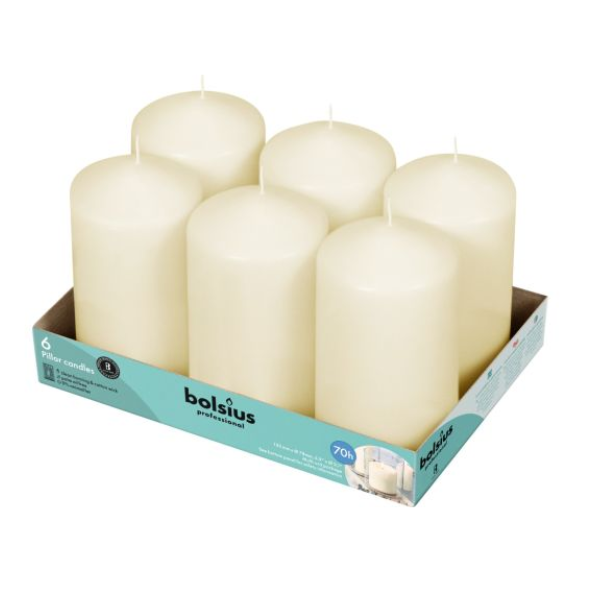 Bolsius Ivory pillar Candle 150mm - 6 per case
