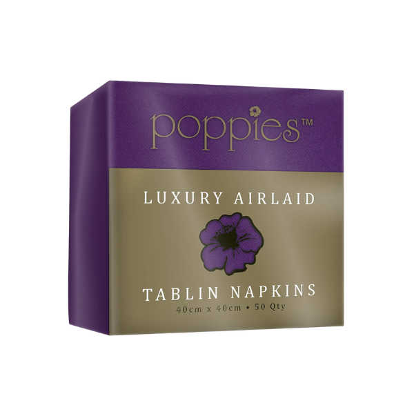 Tablin Airlaid Luxury Purple Napkin compostable x 500