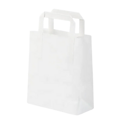 White Paper Takeaway Carrier Bags Large (Pack of 250)