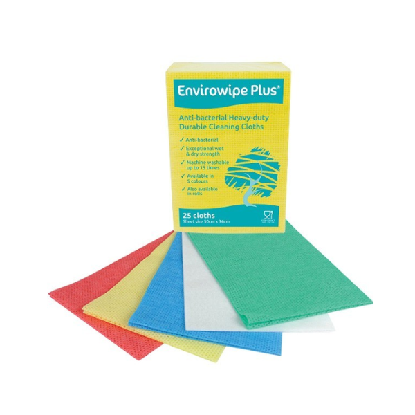 Envirowipe Plus® Heavy Duty Anti-bacterial Durable Cleaning Cloths x 25
