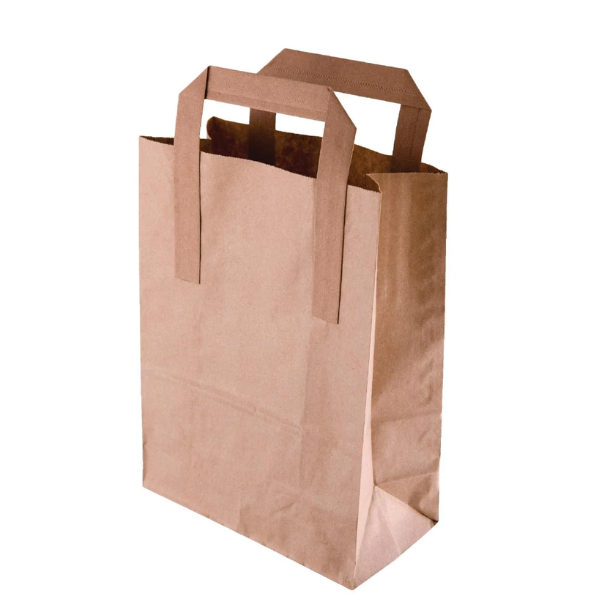 Recycled Brown Paper Carrier Bags Large (Pack of 250)