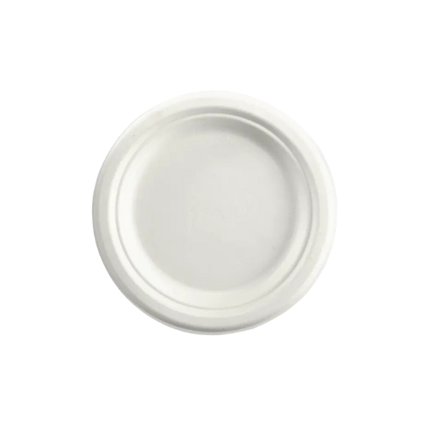 18cm / 7" Round Plant Fibre Plates- 1000/Carton