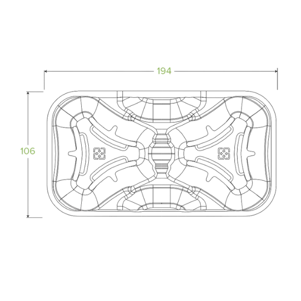 2 Cup BioCup Tray- 500/Carton