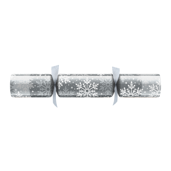 Christmas Crackers 11" Silver Snowflake x 100