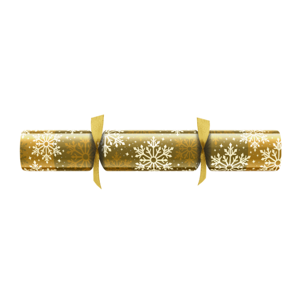 Christmas Crackers 11" Gold Snowflake x 100