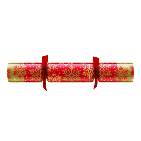 Christmas Crackers 11" Red Snowflake x 100