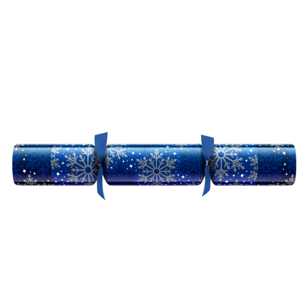 Christmas Crackers 12" Blue Snowflake x 50