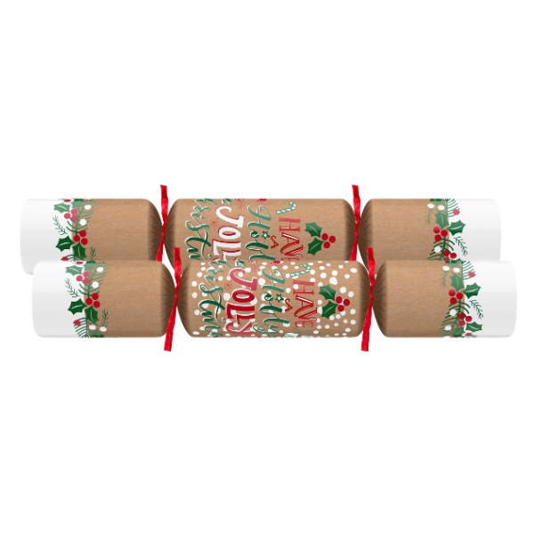Christmas Crackers 10" Holly Jolly x 100