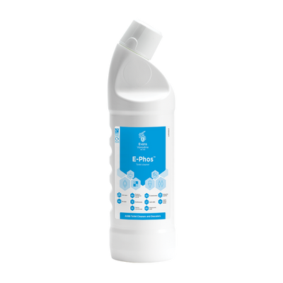 Evans E-Phos 1L Super Concentrate Washroom Cleaner - Bactericidal Acidic Descaler with Fresh Fragrance for Toilets and Urinals.