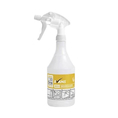 Evans EC2 750ml Empty Degreaser Trigger Spray Bottle - Screen-Printed for EC2 Super Concentrate. Heavy-Duty Reusable Applicator for Kitchen Oils and Fats.