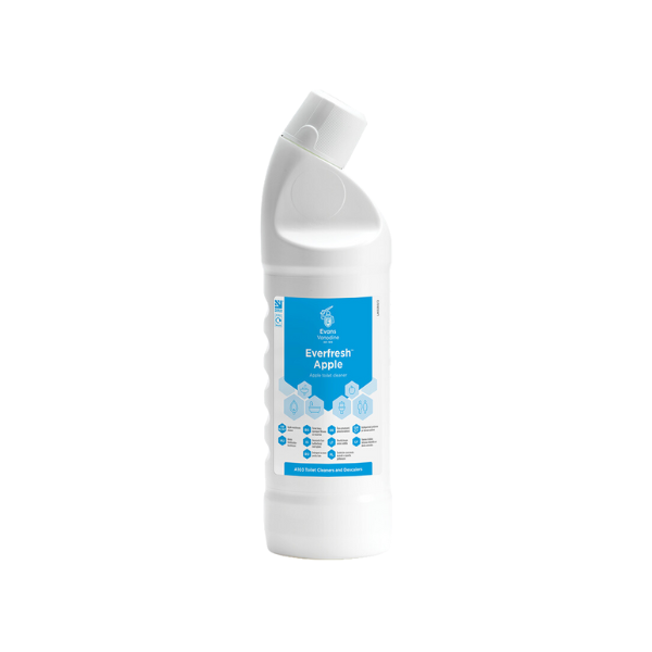 Evans Everfresh Apple 1L Toilet Cleaner - pH Neutral Daily Washroom Surface Cleaner with Fresh Apple Fragrance. Safe for Marble, Chrome, and Stainless Steel.