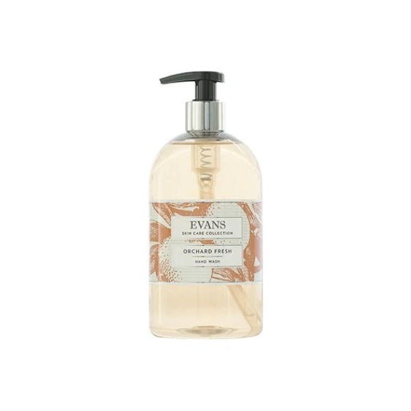 Evans Vanodine Orchard Fresh 500ml 3-in-1 wash, refreshing grapefruit and mandarin fragrance, neutral pH 7.5 with added moisturiser, Vegan Society certified, supplied by Vertella Lancaster.