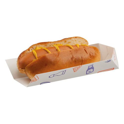 Hot Dog Ssupa Snax 7” Open Ended Tray - Recyclable x 1000
