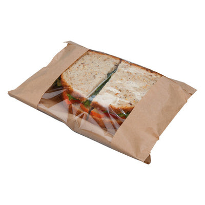 Large Sandwich Window Bag - Compostable x 1000