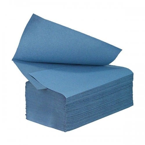 Blue interfold hand towels 1ply  x 3600