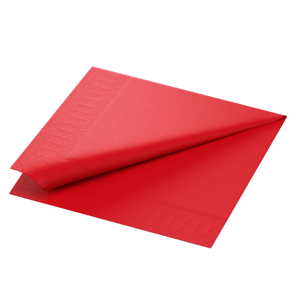 Duni Red Tissue Paper Napkin 40cm 2ply x 1250