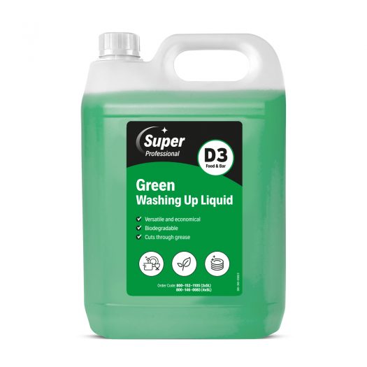 D3 Green Detergent Washing up Liquid (5L)