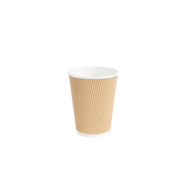 4oz Brown Espresso Ripple Cup Recyclable  (Pack of 1000)