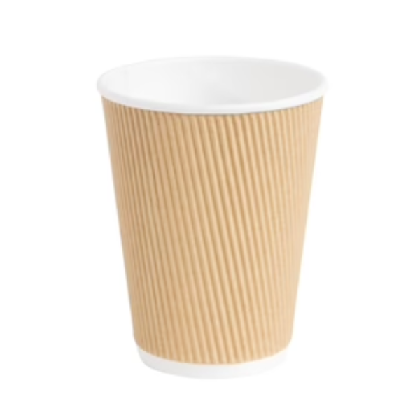 16 oz Kraft Ripple cups Recyclable (Pack of 500)
