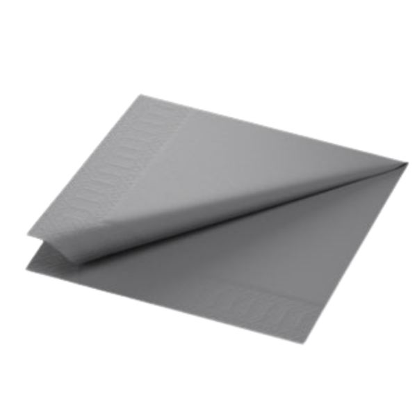 Duni Granite Grey Tissue Paper Napkin 40cm 2ply x 1250