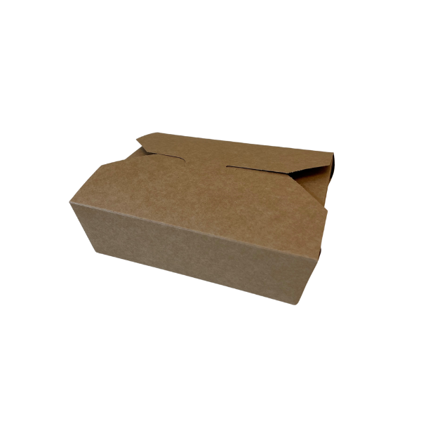 No.5 Brown Food Takeaway Compostable Boxes x 150