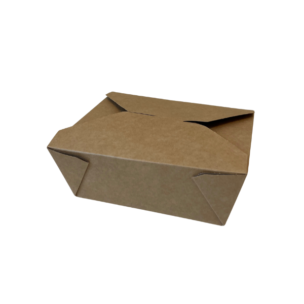 No.8 Brown Food Takeaway Compostable Boxes x 300