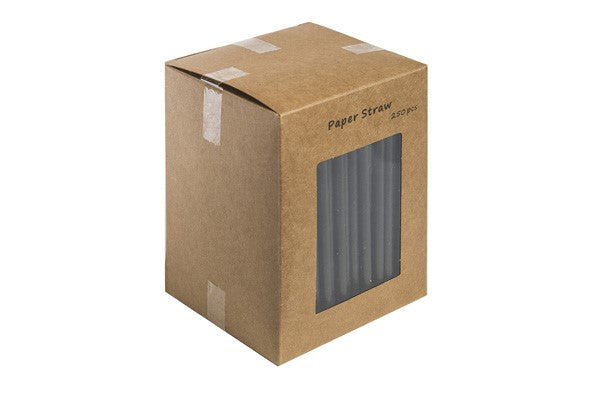 5.5" Black cocktail Paper Straw x 250