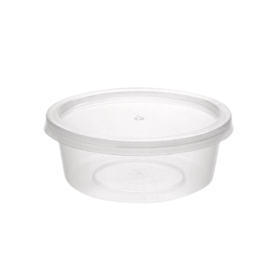 8oz Clear Deli Pot & Lid x 250
