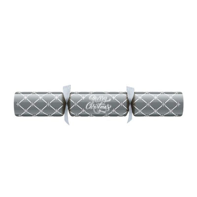 Christmas Crackers 12" Silver Christmas Diamond x 50