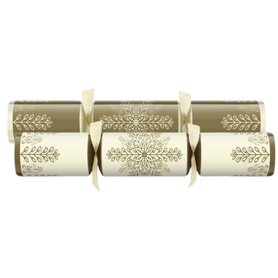 Christmas Crackers 14" Winter Crystal Gold & Cream x 25