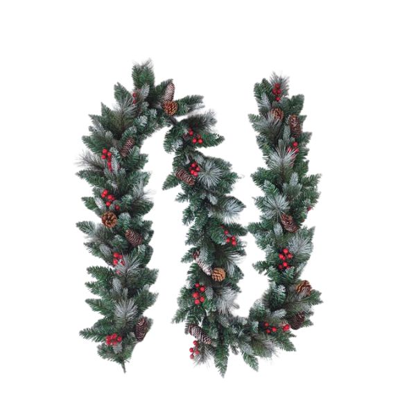 Christmas Garland Frosted Cone & Berry  x 1