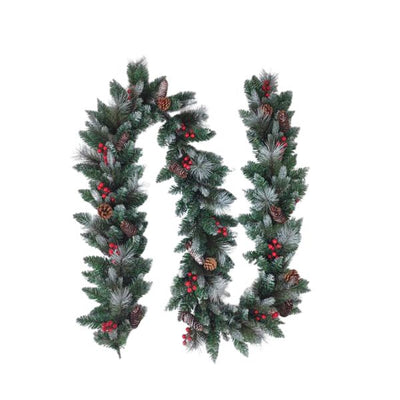Christmas Garland Frosted Cone & Berry  x 1