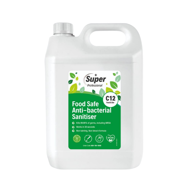C12 Food Safe Anti-Bacterial Sanitiser (5L)