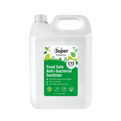 C12 Food Safe Anti-Bacterial Sanitiser (5L)