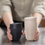 HUSKEE 12oz HuskeeCup Coffee and Tea Cup and Lid (Natural Colour)