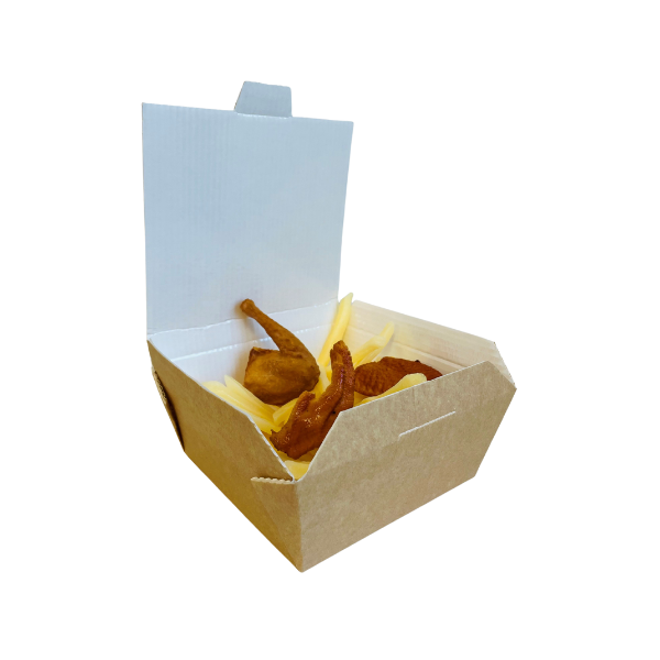 Medium Food to Go Takeaway Taste Boxes - No Window Recyclable x 120