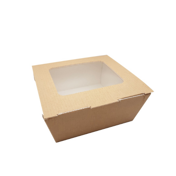 Medium Food to Go Takeaway Taste Boxes - With Window Recyclable x 120