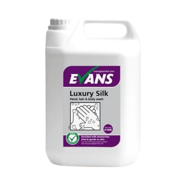 Luxury Silk Enriched Hand, Hair and Body Wash - 5ltr