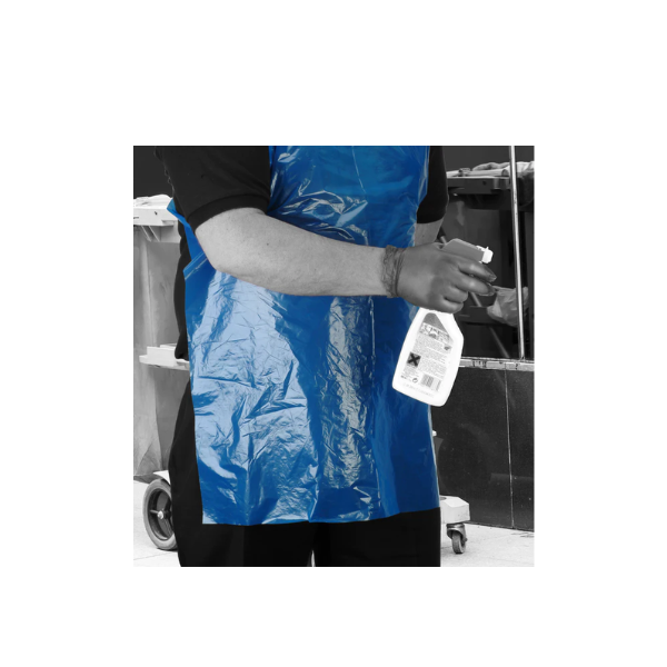 Blue Disposable Aprons Flat Packed (100)