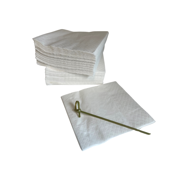 White Cocktail Napkin 2ply x 2000