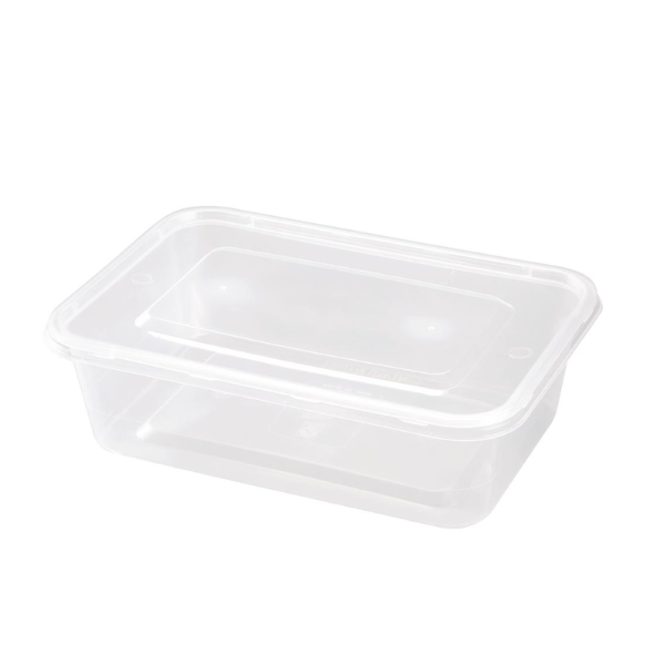650cc Microwaveable Plastic Container with Lids x 250