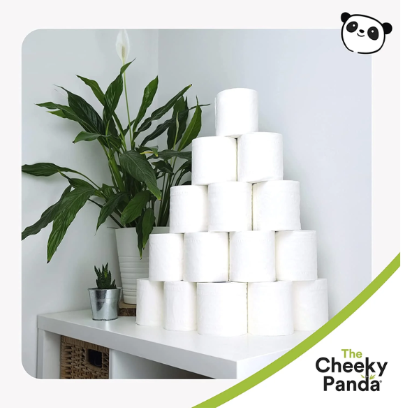 Cheeky Panda Ultra-Sustainable Plastic-Free Bamboo Toilet Tissue - 48 Rolls