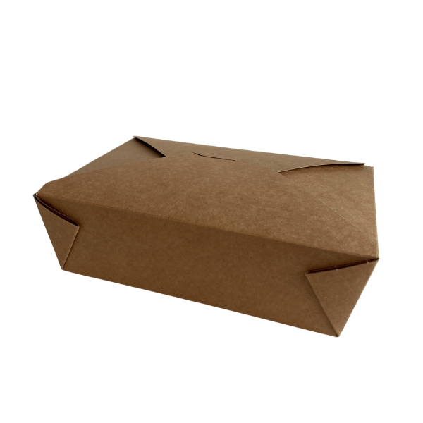 No.3 Brown Food Takeaway Compostable Boxes x 180